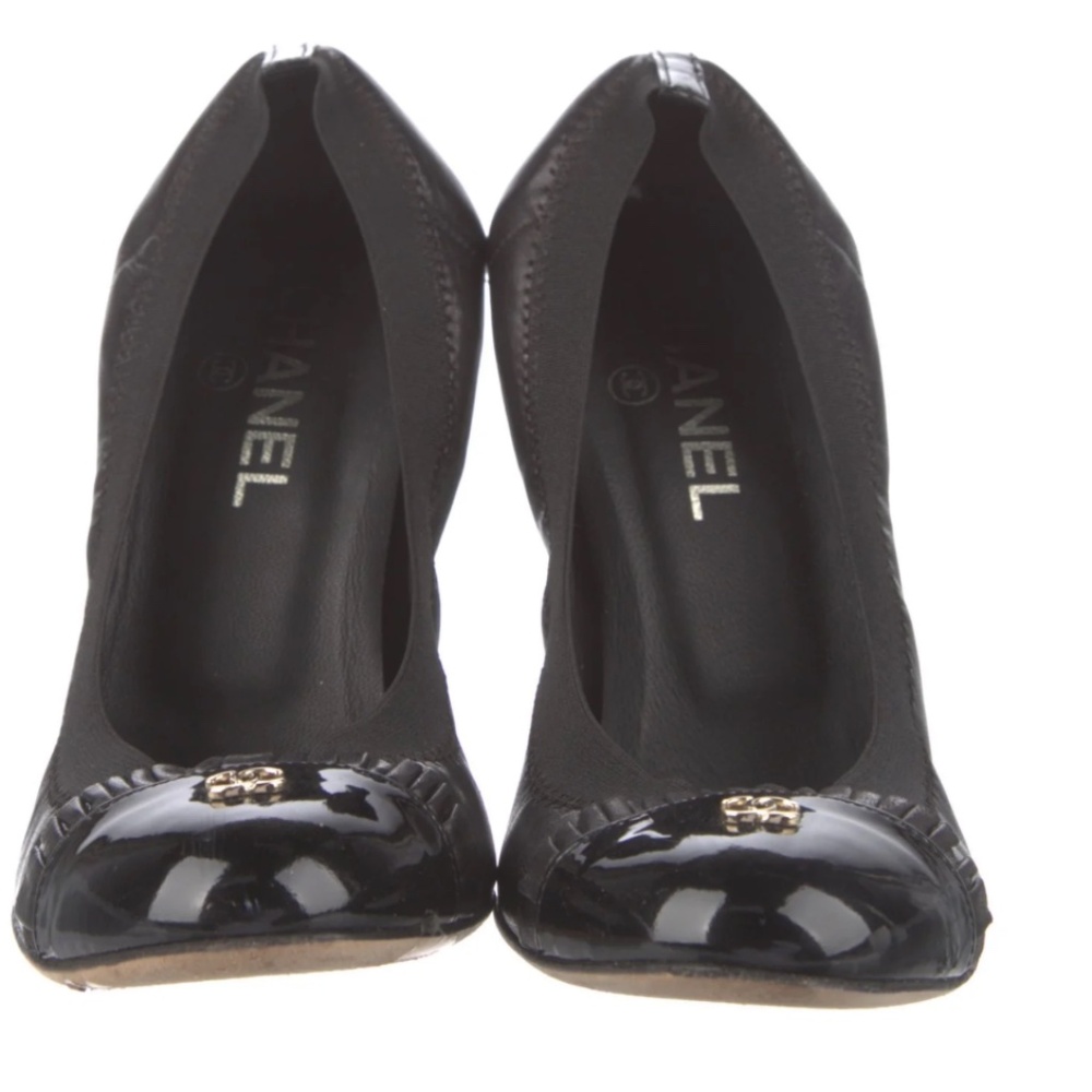 CHANEL Black Patent Leather Heels - Picture 8 of 8